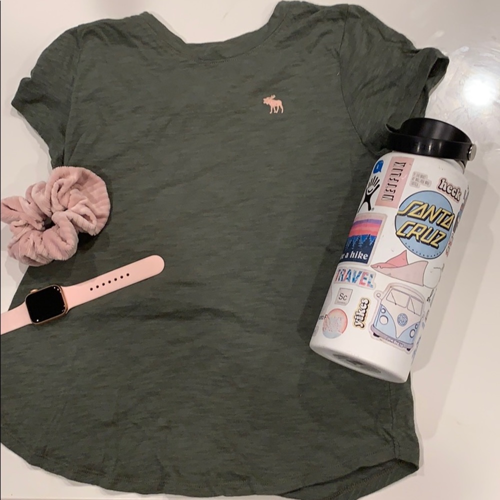 a green abercrombie top! :)